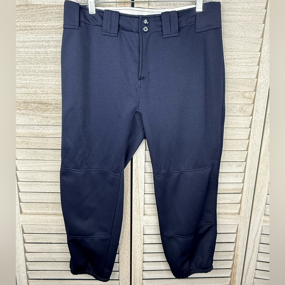 WILLIT Women's Softball Pants Belted SPF 50 Navy Blue-Medium